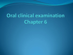 Oral clinical examination