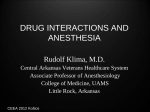 DRUG INTERACTIONS AND ANESTHESIA