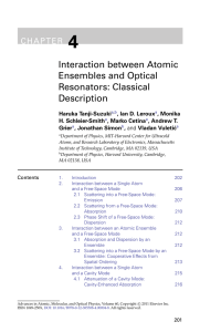 Interaction between Atomic Ensembles and Optical