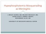 Hypophosphatemia Masquerading as Meningitis