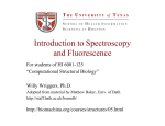 Introduction to Spectroscopy and Fluorescence