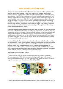 Hybrid solar Desiccant Cooling System