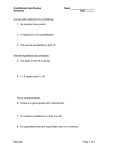 Review for Quiz 2.1-2.2 on Conditionals