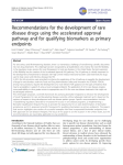 Recommendations for the development of rare disease drugs using