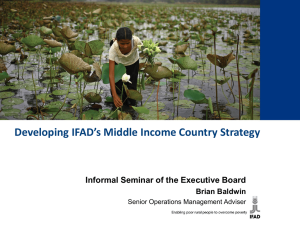 Developing IFAD`s middle income country strategy