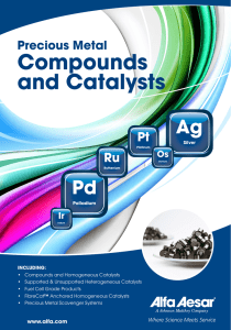 Precious Metal Compounds and Catalysts