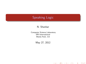 Speaking Logic - SRI International