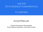 Classifiers - Computer Science, Stony Brook University