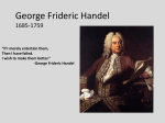 George Frideric Handel - Jared Wyner`s E