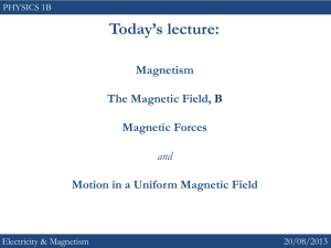 Jonti`s first lecture (Magnetism)
