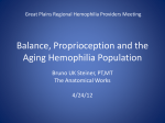 Balance, Proprioception and the Aging Hemophilia