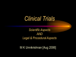 Scientific Aspects of Clinical Trial