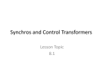 lesson topic 8.1 synchros and control