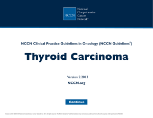 (NCCN Guidelines®) Thyroid Carcinoma