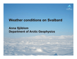 Weather conditions in Svalbard