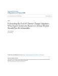 Forecasting the End of Climate Change Litigation: Why Expert