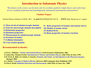 Introduction to Subatomic Physics