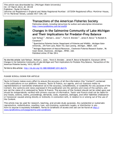 Transactions of the American Fisheries Society Changes in