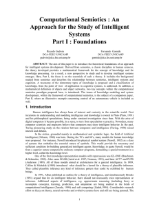 Computational Semiotics : An Approach for the Study of Intelligent