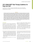 2013 AAHA/AAFP Fluid Therapy Guidelines for Dogs and Cats*