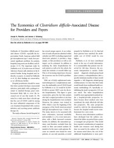 The Economics of Clostridium difficile–Associated Disease for