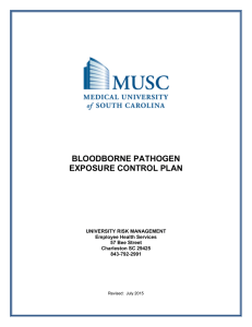 Bloodborne Pathogen Exposure Control Plan
