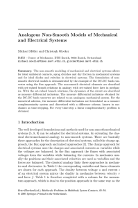 Analogous Non-Smooth Models of Mechanical and Electrical Systems