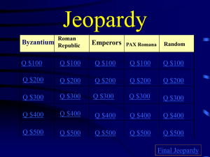 5. Jeopardy - Ms. Caldwell`s History Classes