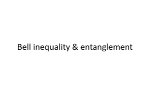 Entanglement and Bell theorem