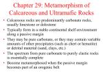 Chapter 29: Calcareous and Ultramafic Rocks