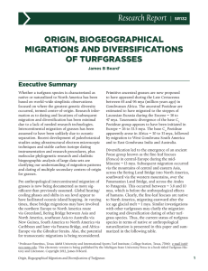 ORIGIN, BIOGEOGRAPHICAL MIGRATIONS AND