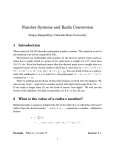 Number Systems and Radix Conversion