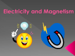 Electricity and Magnetism