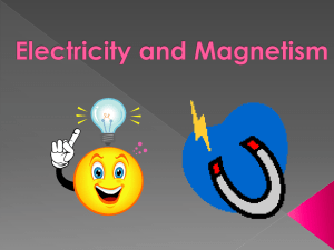 Electricity and Magnetism