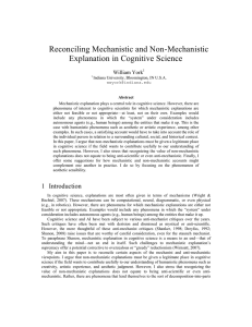 Reconciling Mechanistic and Non-Mechanistic Explanation in