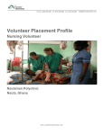 Volunteer Placement Profile Nursing Volunteer Nsutaman Polyclinic