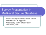 Survey Presentation in Multilevel Secure Database