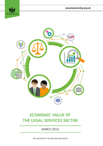 Economic value of the legal services sector