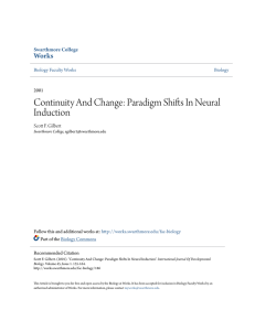 Continuity And Change: Paradigm Shifts In Neural Induction