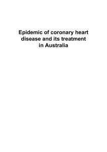 Epidemic of coronary heart disease and its treatment in Australia