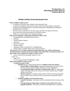 Sudden Cardiac Arrest Awareness Form