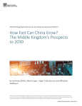 How Fast Can China Grow? The Middle Kingdom`s Prospects to 2030