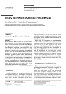 Biliary Excretion of Antimicrobial Drugs