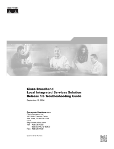 Cisco BLISS for Cable Troubleshooting Guide