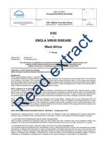 EVD - EBOLA VIRUS DISEASE West Africa