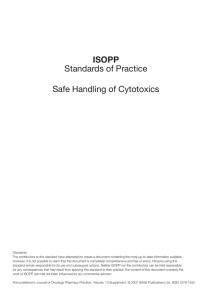 ISOPP Standards of Practice Safe Handling of