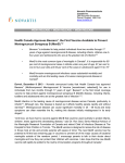 Novartis Bexsero Canada Approval Press Release