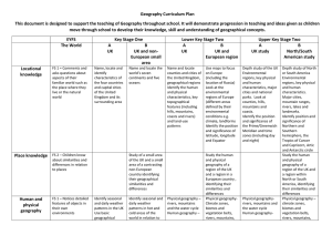 Geography Curriculum Plan This document is designed to support