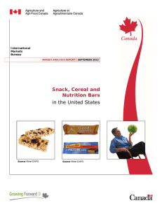 Snack, Cereal and Nutrition Bars in the United States