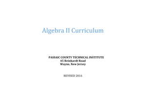 Algebra II Curriculum